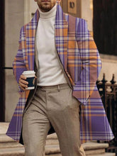 Men's Fashion Printed Casual Woolen Coat