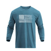 USA FLAG 100% COTTON GRAPHIC LONG SLEEVE T-SHIRT