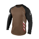 USA FLAG RAGLAN GRAPHIC LONG SLEEVE T-SHIRT