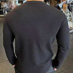 SPORT CROSS USA FLAG NOODLE TEXTURED GRAPHIC LONG SLEEVE T-SHIRT