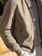 Men's Retro Solid Color Casual Open Pocket Zipper Stand Collar Jacket