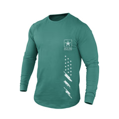 FEARLESS USA FLAG 100% COTTON GRAPHIC LONG SLEEVE T-SHIRT