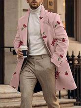 Men's Fashion Printed Casual Woolen Coat