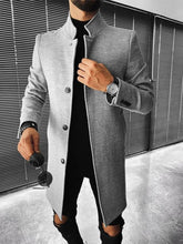 Men's Vintage Stand Collar Single Breasted Wool Jacket