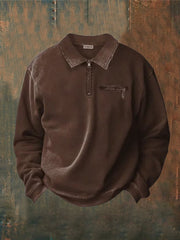 Men's Outdoor Vintage Zipper Sweatshirt