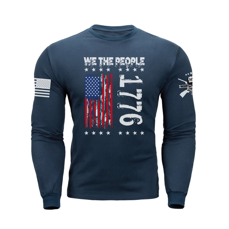 1776 USA FLAG GRAPHIC LONG SLEEVE T-SHIRT