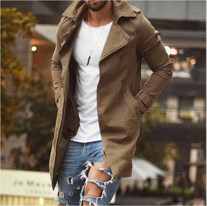 Men's Fashion Mid Length Casual Jacket