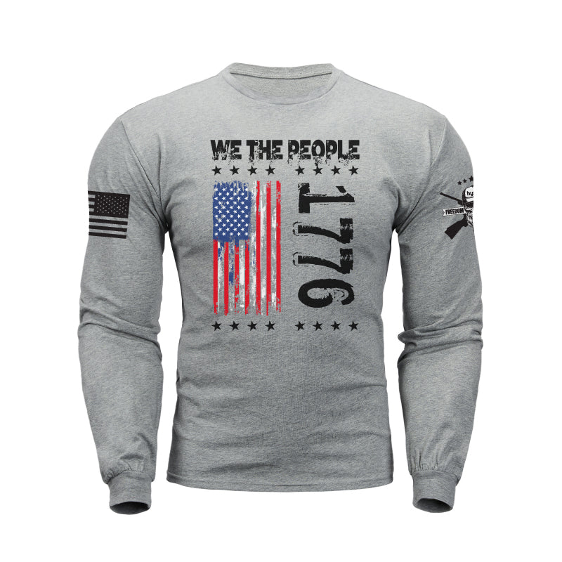 1776 USA FLAG GRAPHIC LONG SLEEVE T-SHIRT