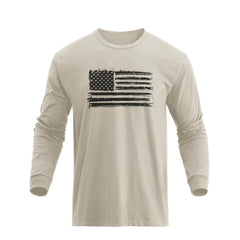 USA FLAG 100% COTTON GRAPHIC LONG SLEEVE T-SHIRT