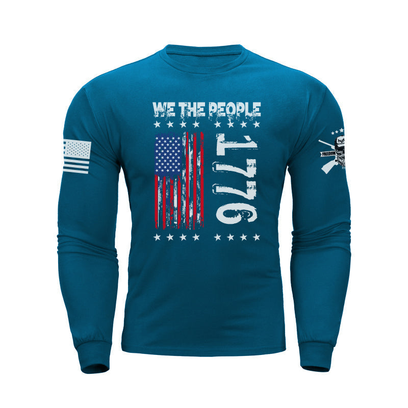 1776 USA FLAG GRAPHIC LONG SLEEVE T-SHIRT