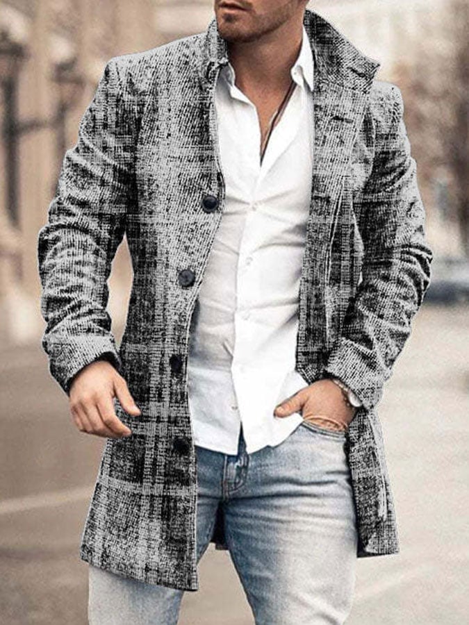 Casual Plaid Print Jacket