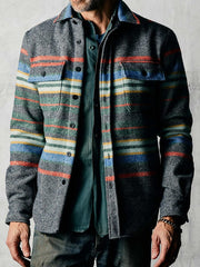 Men's Vintage Plaid Wool Jacket