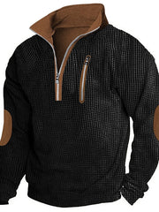 Men's Geometric Stand Collar Sweatshirt