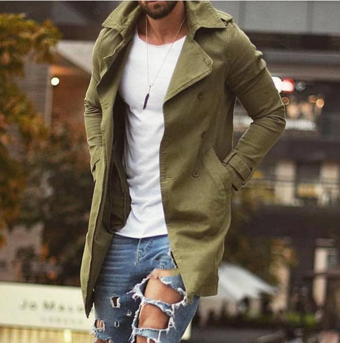 Men's Fashion Mid Length Casual Jacket
