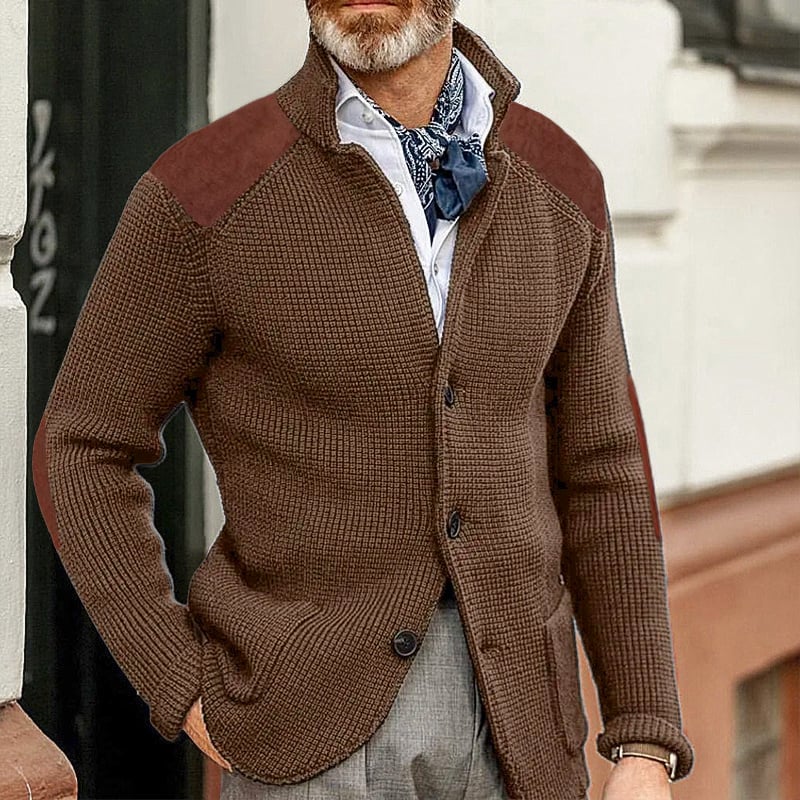 Men's Solid Color Casual Sweater Coat