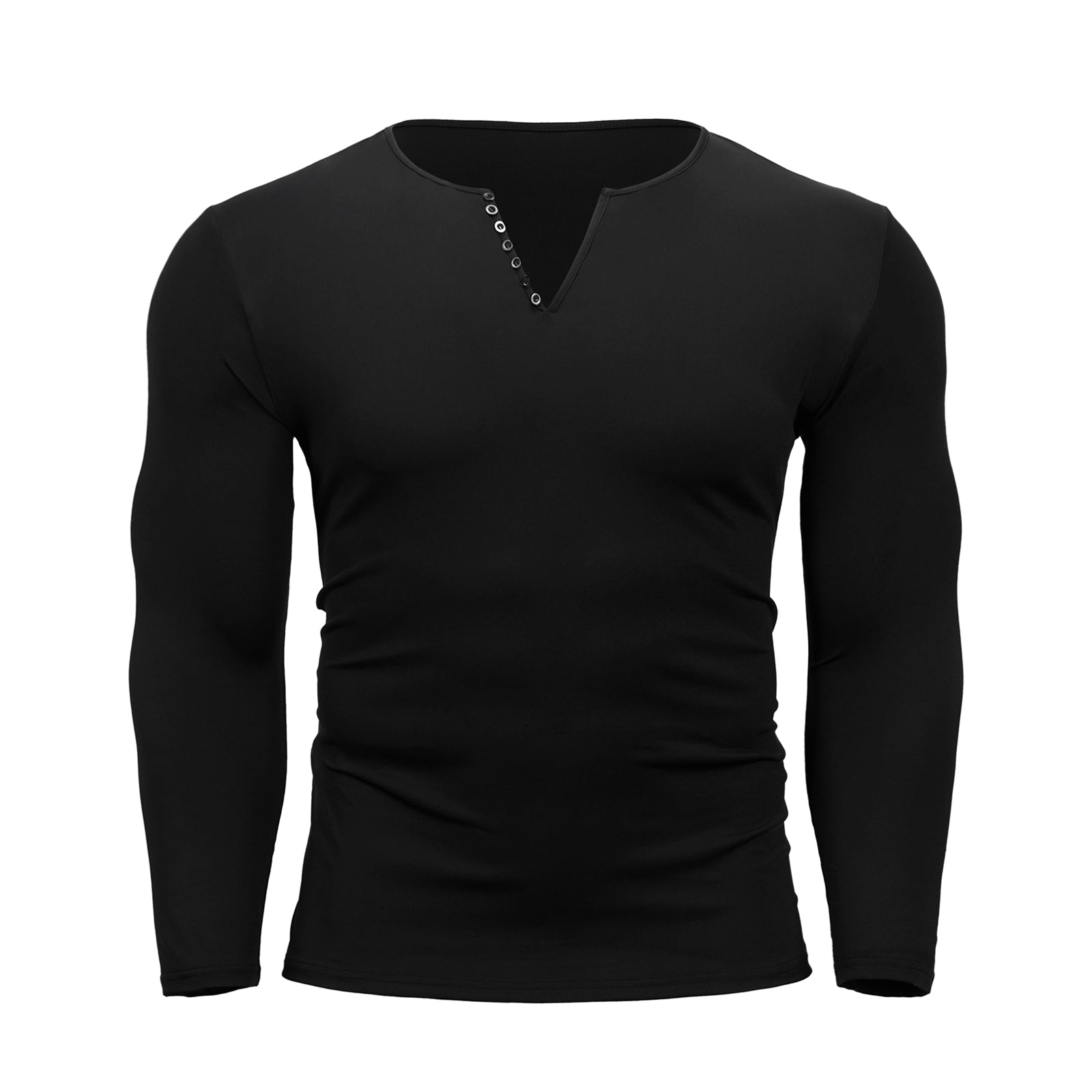 ESSENTIALS LONG SLEEVE HENLEY SHIRT