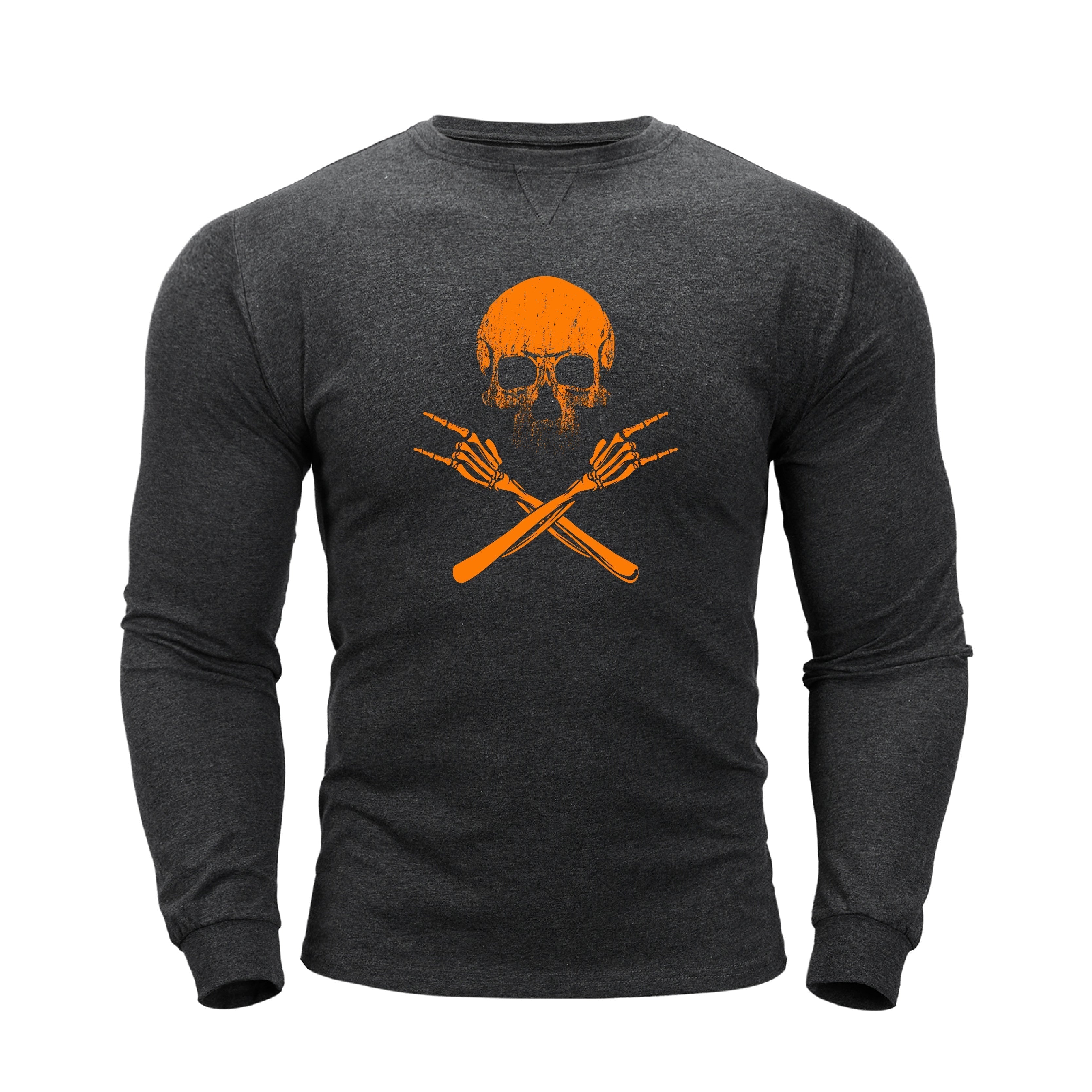 SKULL GRAPHIC CREW NECK LONG SLEEVE T-SHIRT