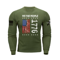 1776 USA FLAG GRAPHIC LONG SLEEVE T-SHIRT