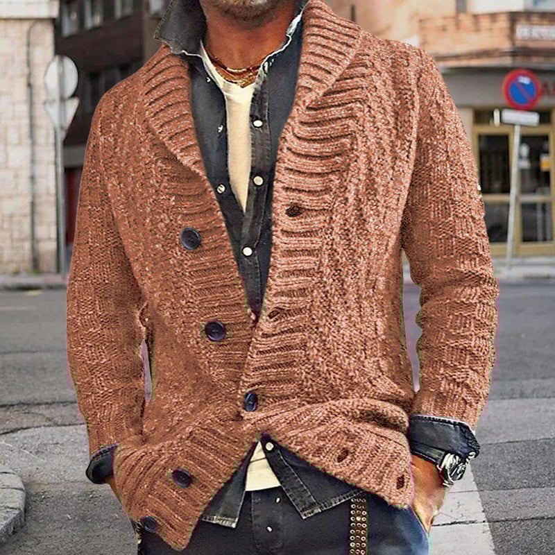 Men's Solid Color Casual Sweater Coat
