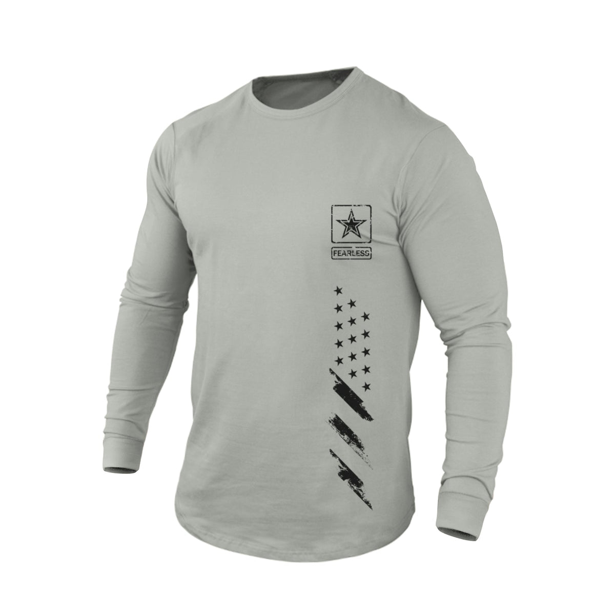 FEARLESS USA FLAG 100% COTTON GRAPHIC LONG SLEEVE T-SHIRT