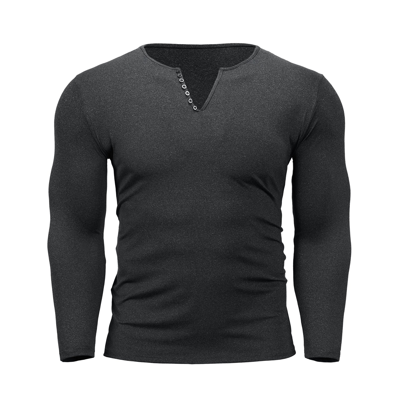 ESSENTIALS LONG SLEEVE HENLEY SHIRT
