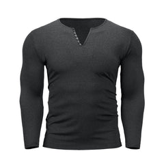 ESSENTIALS LONG SLEEVE HENLEY SHIRT