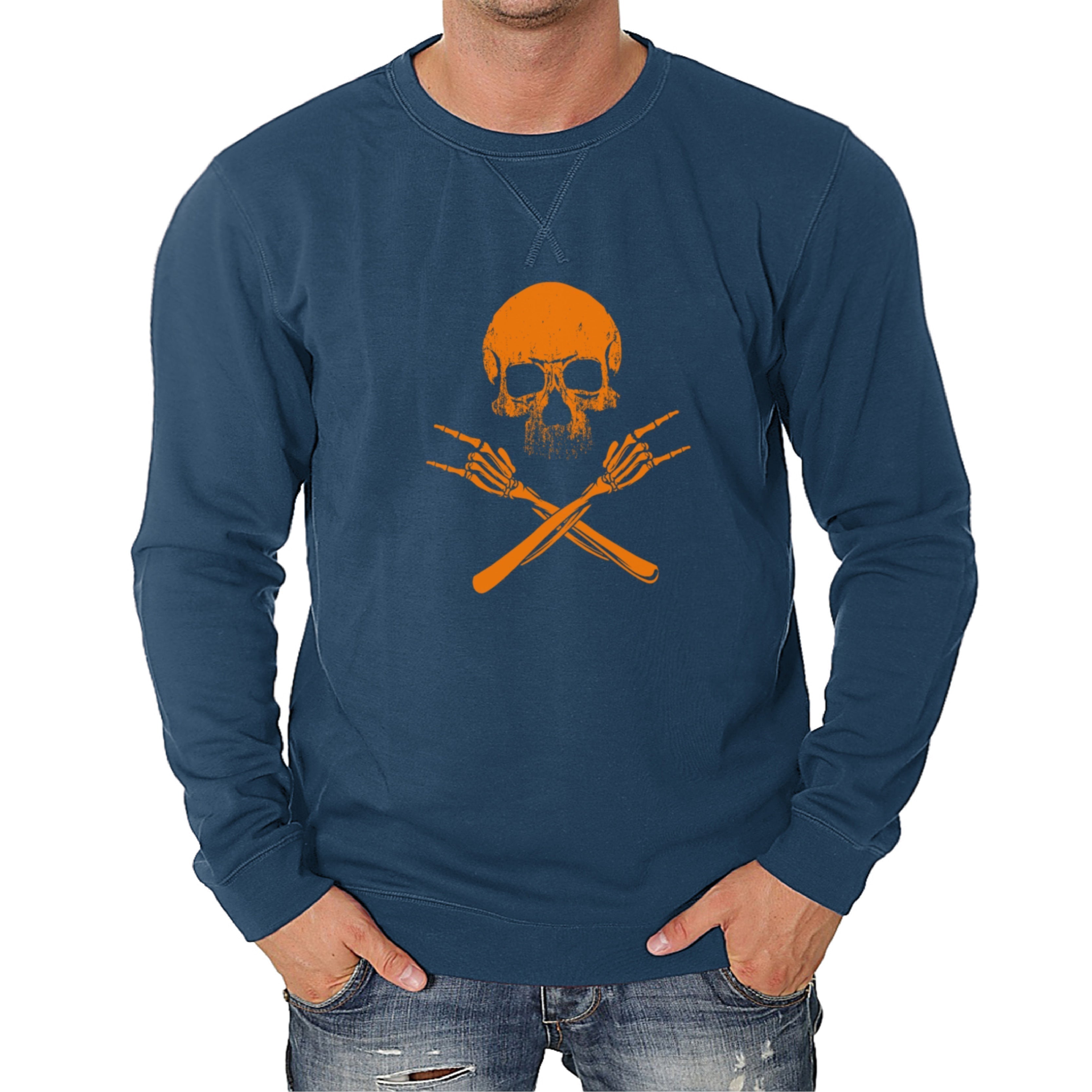 SKULL GRAPHIC CREW NECK LONG SLEEVE T-SHIRT
