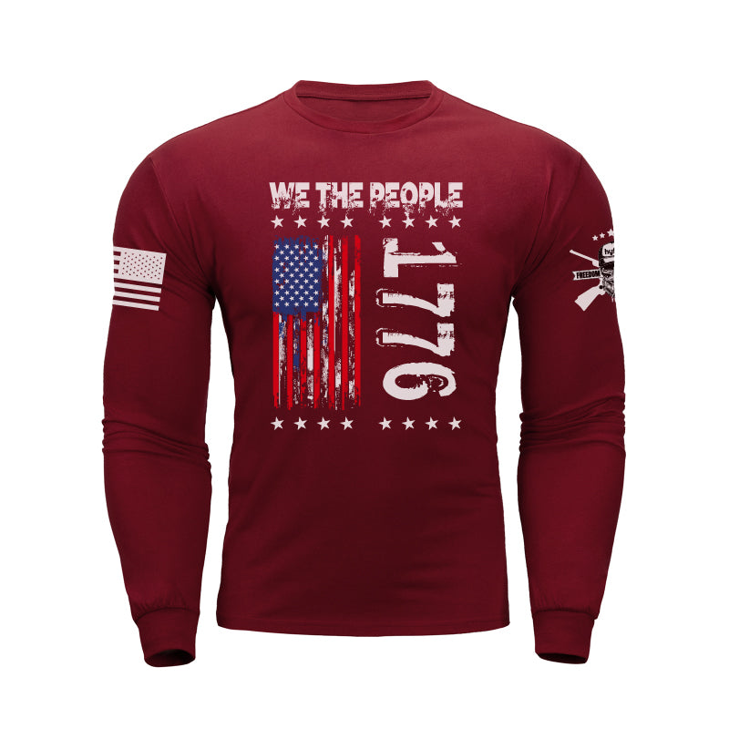 1776 USA FLAG GRAPHIC LONG SLEEVE T-SHIRT
