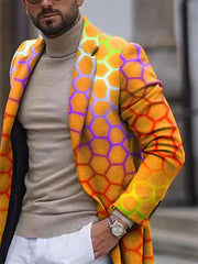 Men's Retro Casual Contrast Color Coat