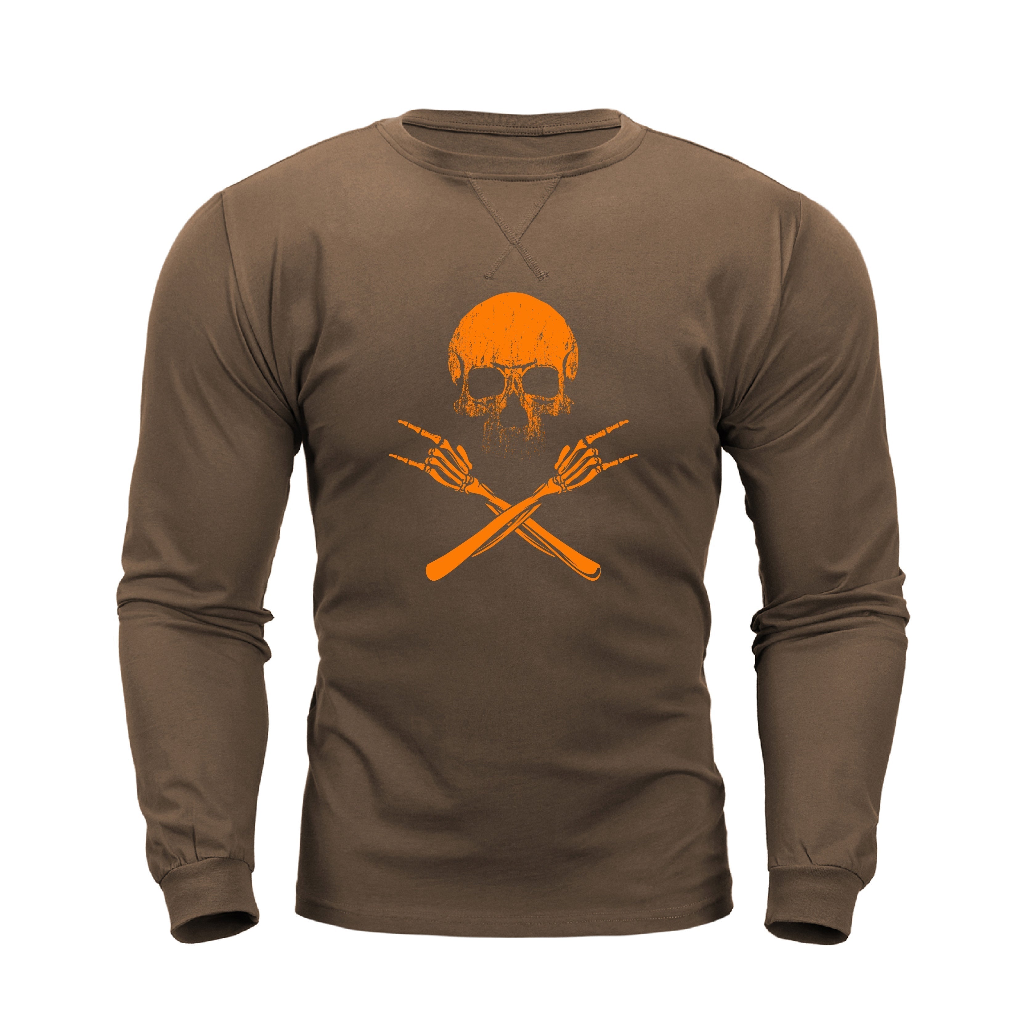 SKULL GRAPHIC CREW NECK LONG SLEEVE T-SHIRT