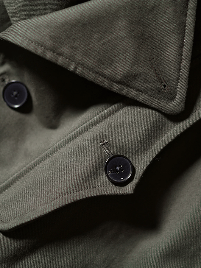 Men's Business Loose Fit Button Belt Casual Trench Coat