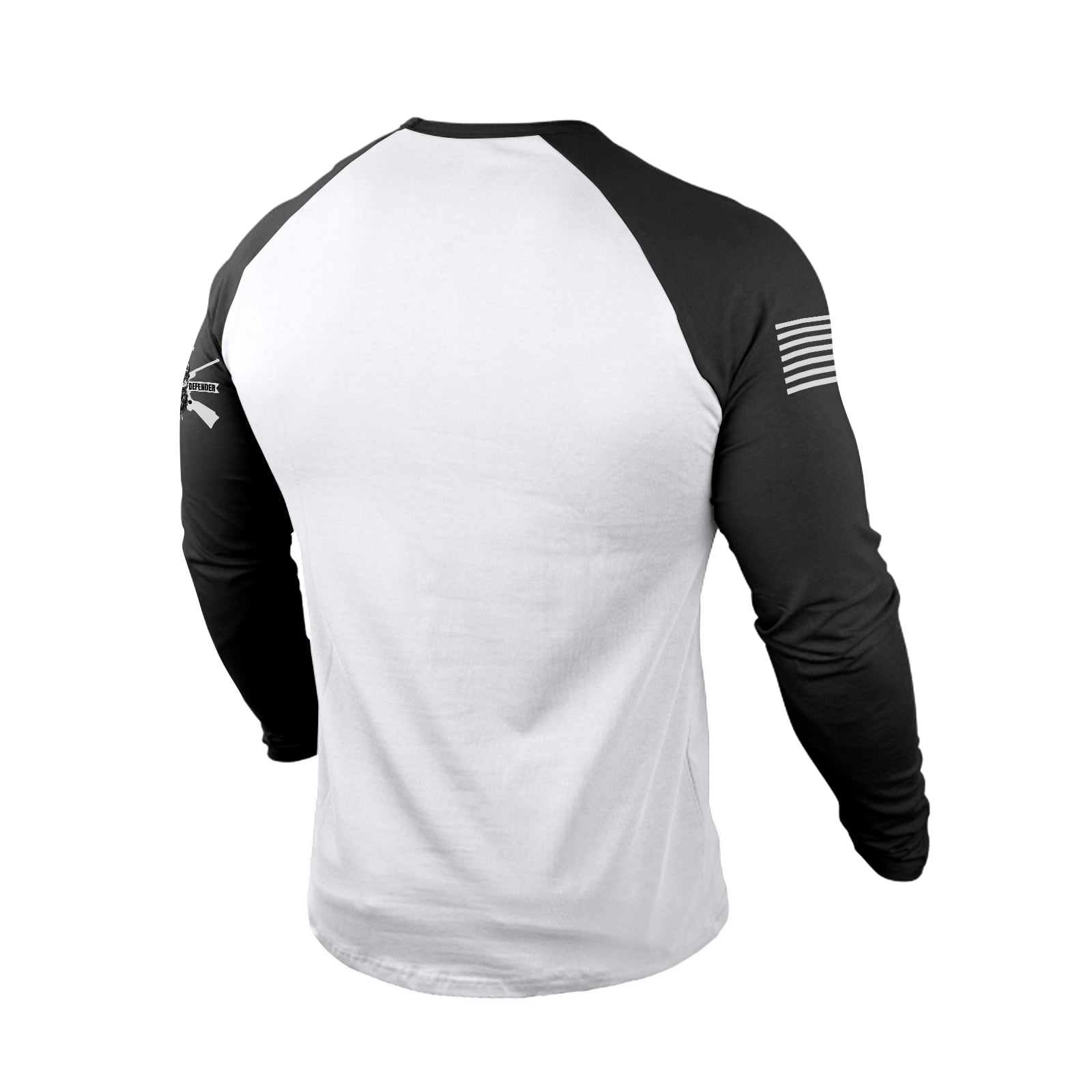 NORMAL USA FLAG CROSS 100% COTTON RAGLAN GRAPHIC LONG SLEEVE T-SHIRT