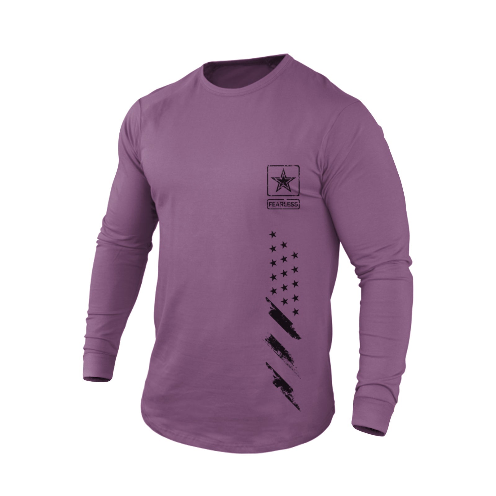 FEARLESS USA FLAG 100% COTTON GRAPHIC LONG SLEEVE T-SHIRT