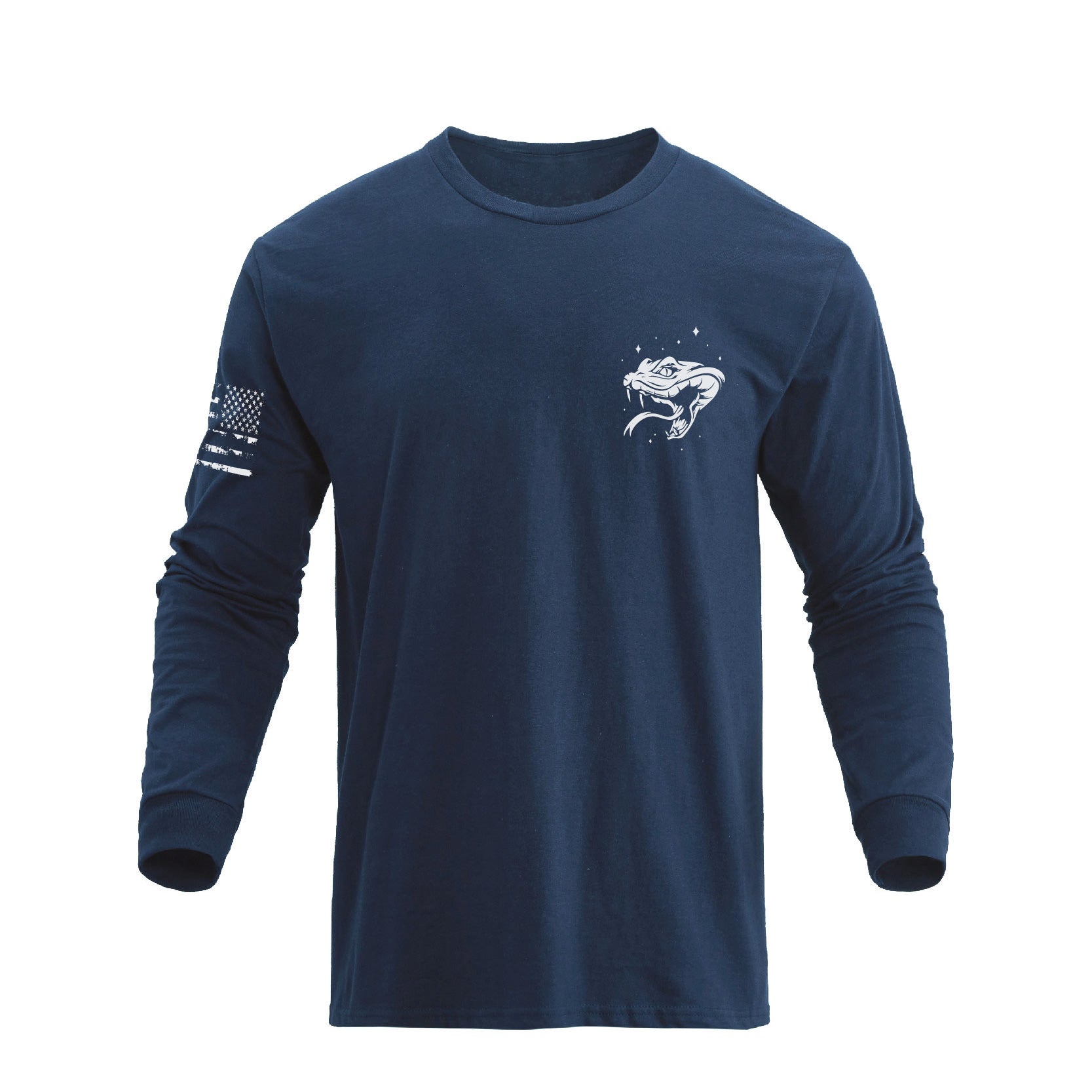 SNAKE CROSS GRAPHIC LONG SLEEVE T-SHIRT