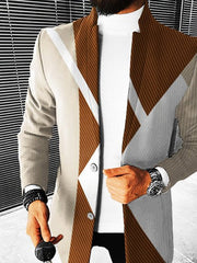 Men'S Casual Simple Printed Coat