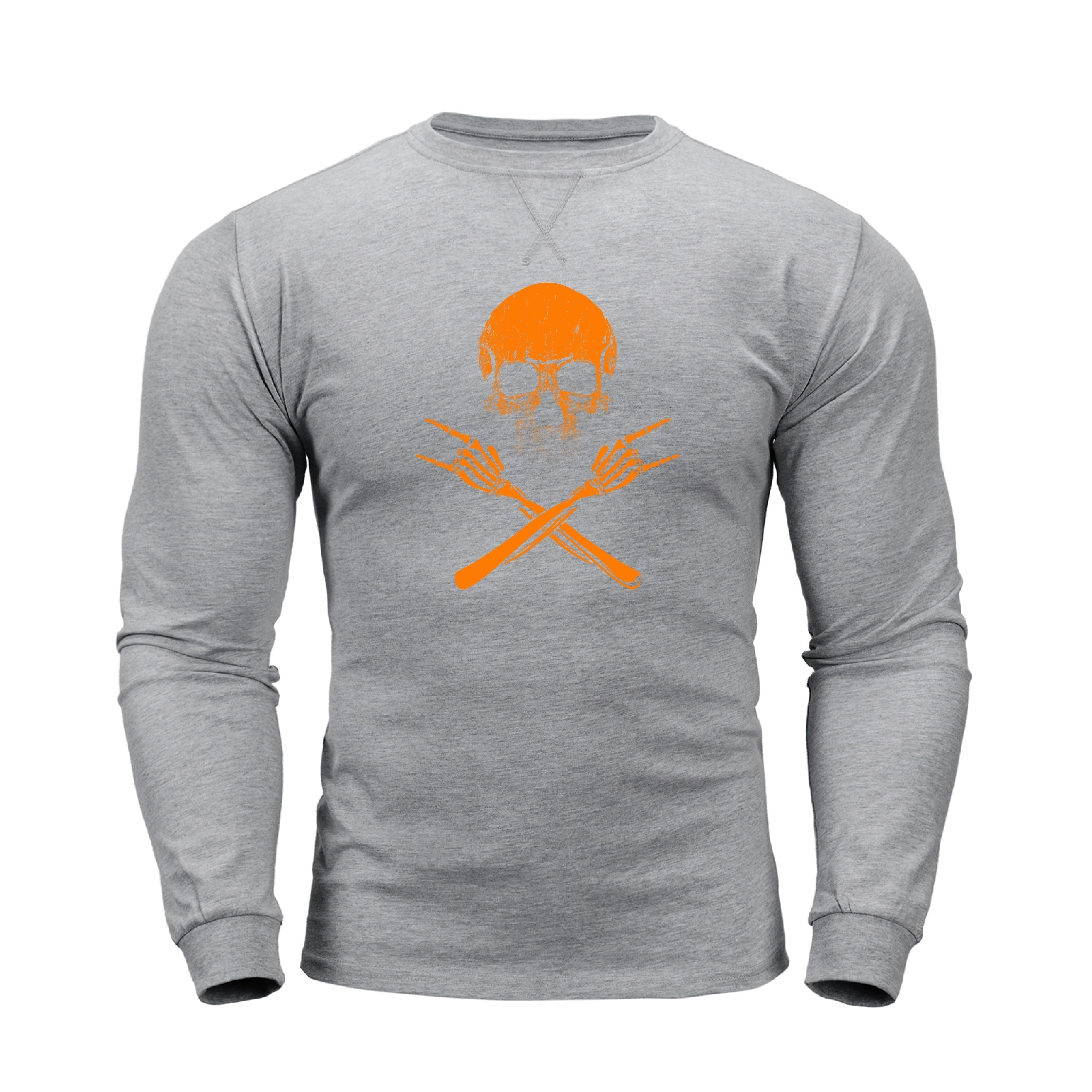 SKULL GRAPHIC CREW NECK LONG SLEEVE T-SHIRT