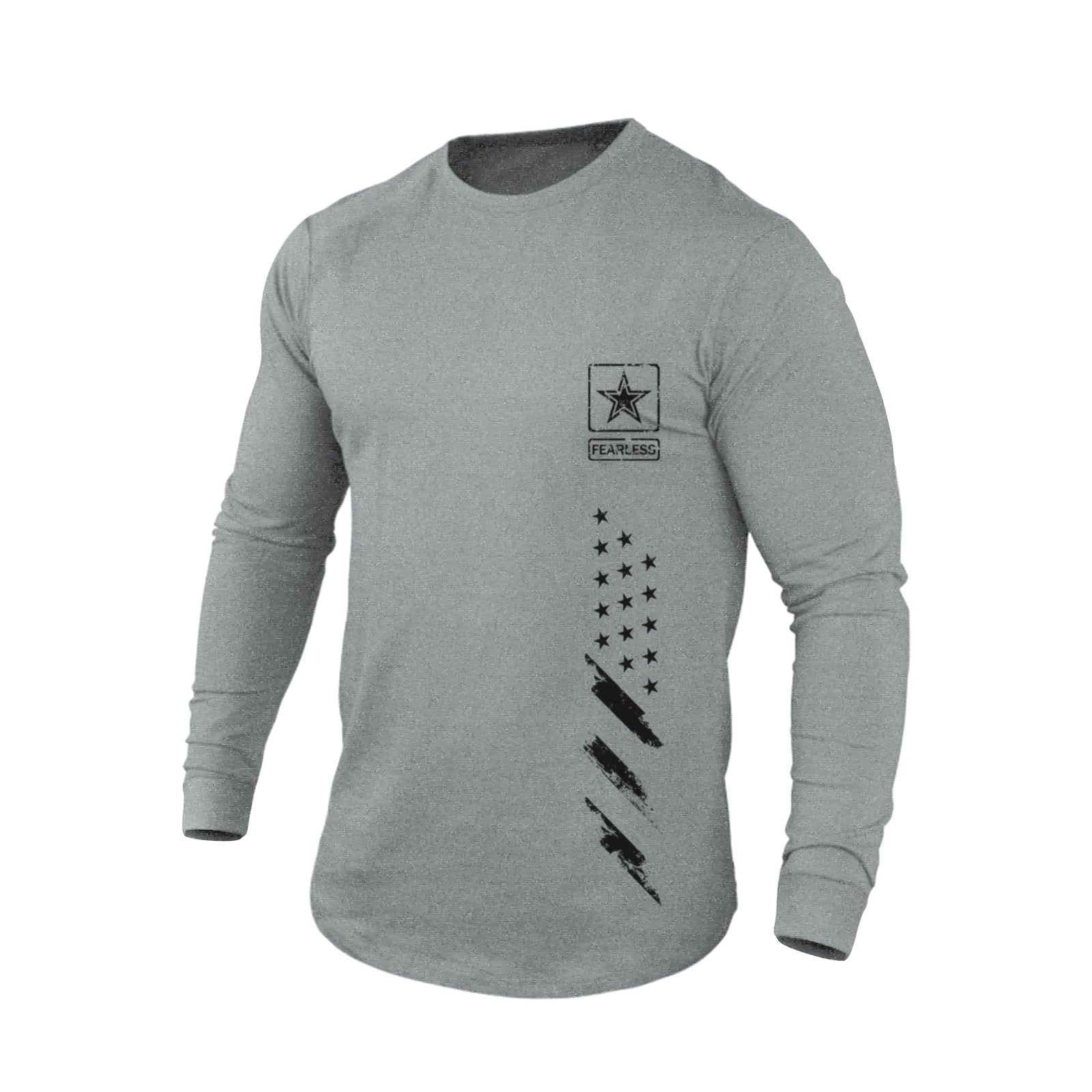 FEARLESS USA FLAG 100% COTTON GRAPHIC LONG SLEEVE T-SHIRT