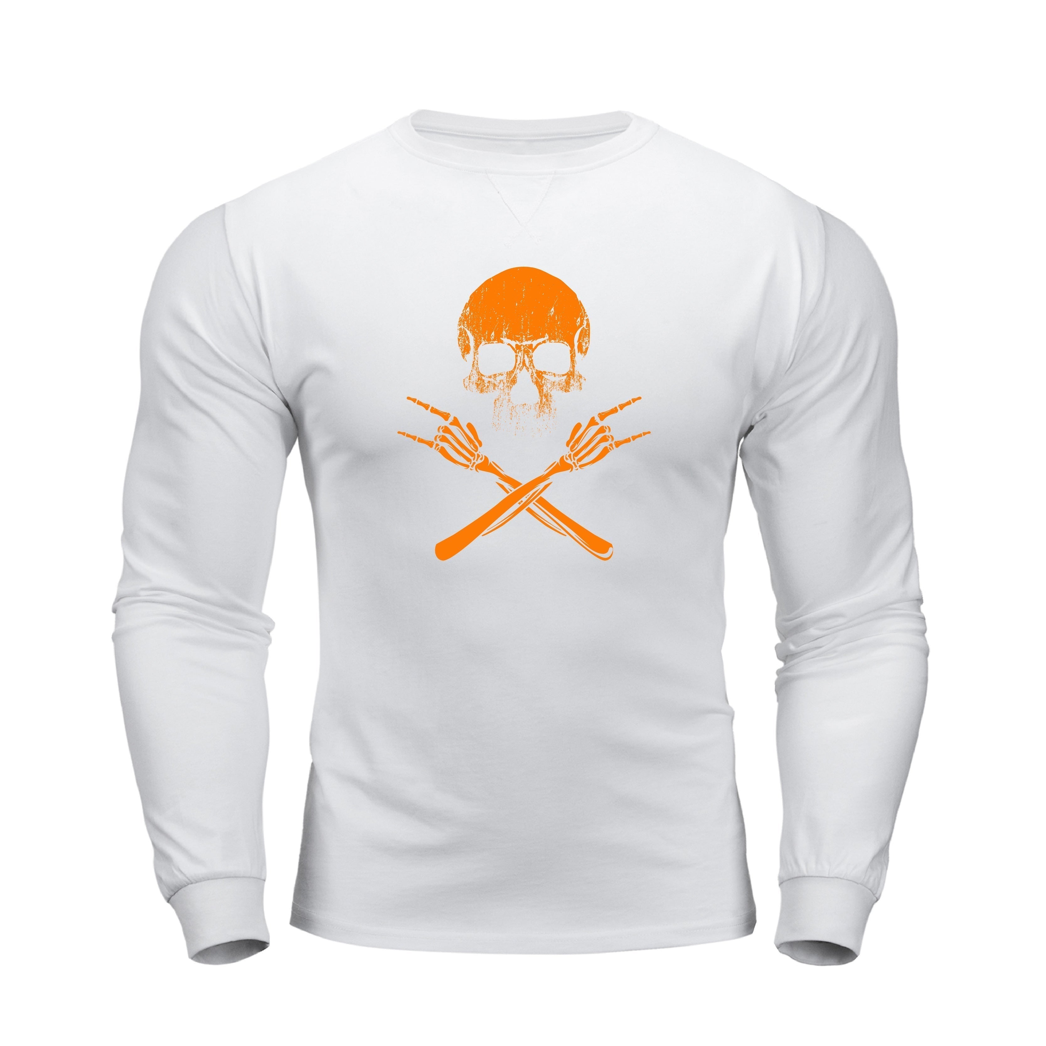 SKULL GRAPHIC CREW NECK LONG SLEEVE T-SHIRT