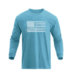 USA FLAG 100% COTTON GRAPHIC LONG SLEEVE T-SHIRT