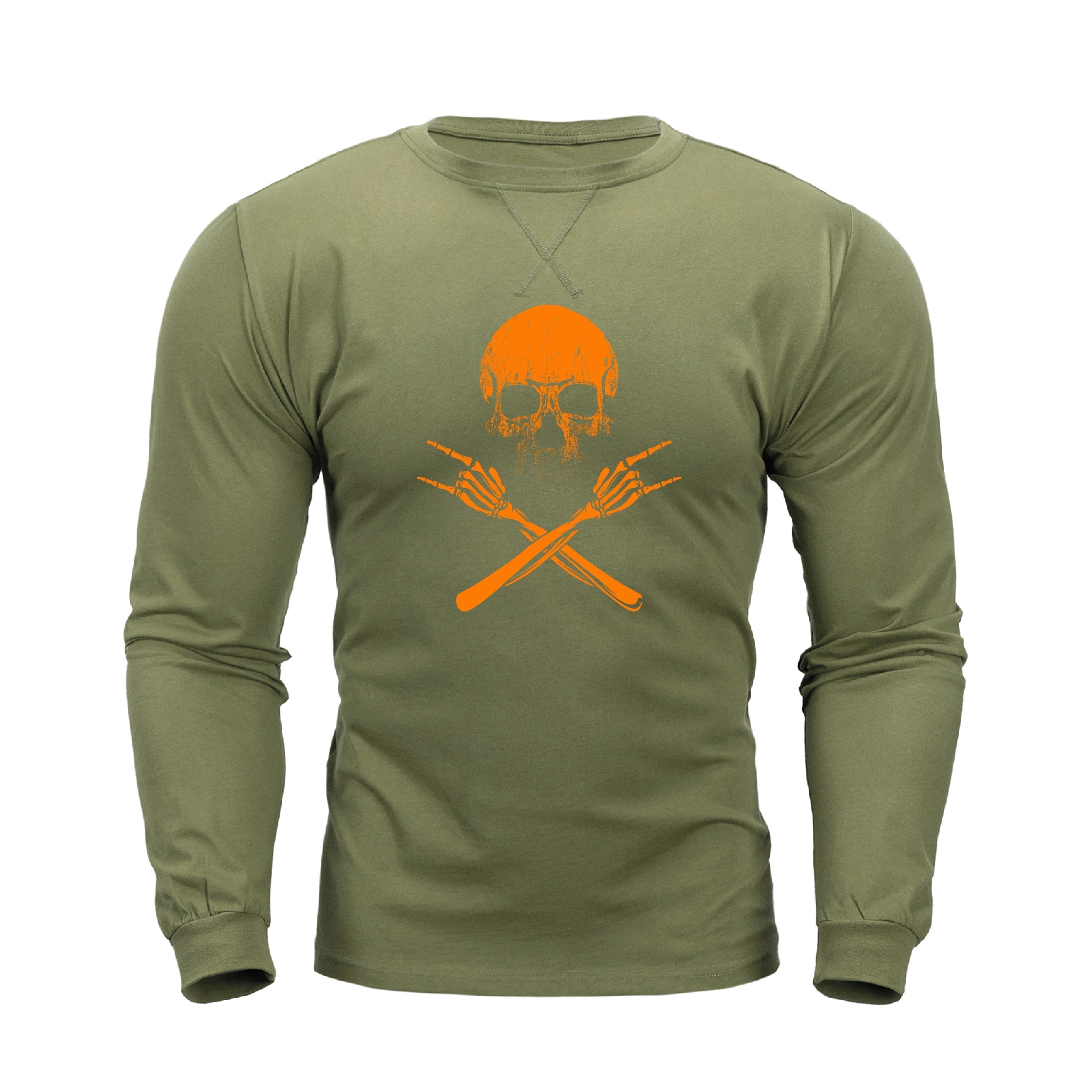 SKULL GRAPHIC CREW NECK LONG SLEEVE T-SHIRT