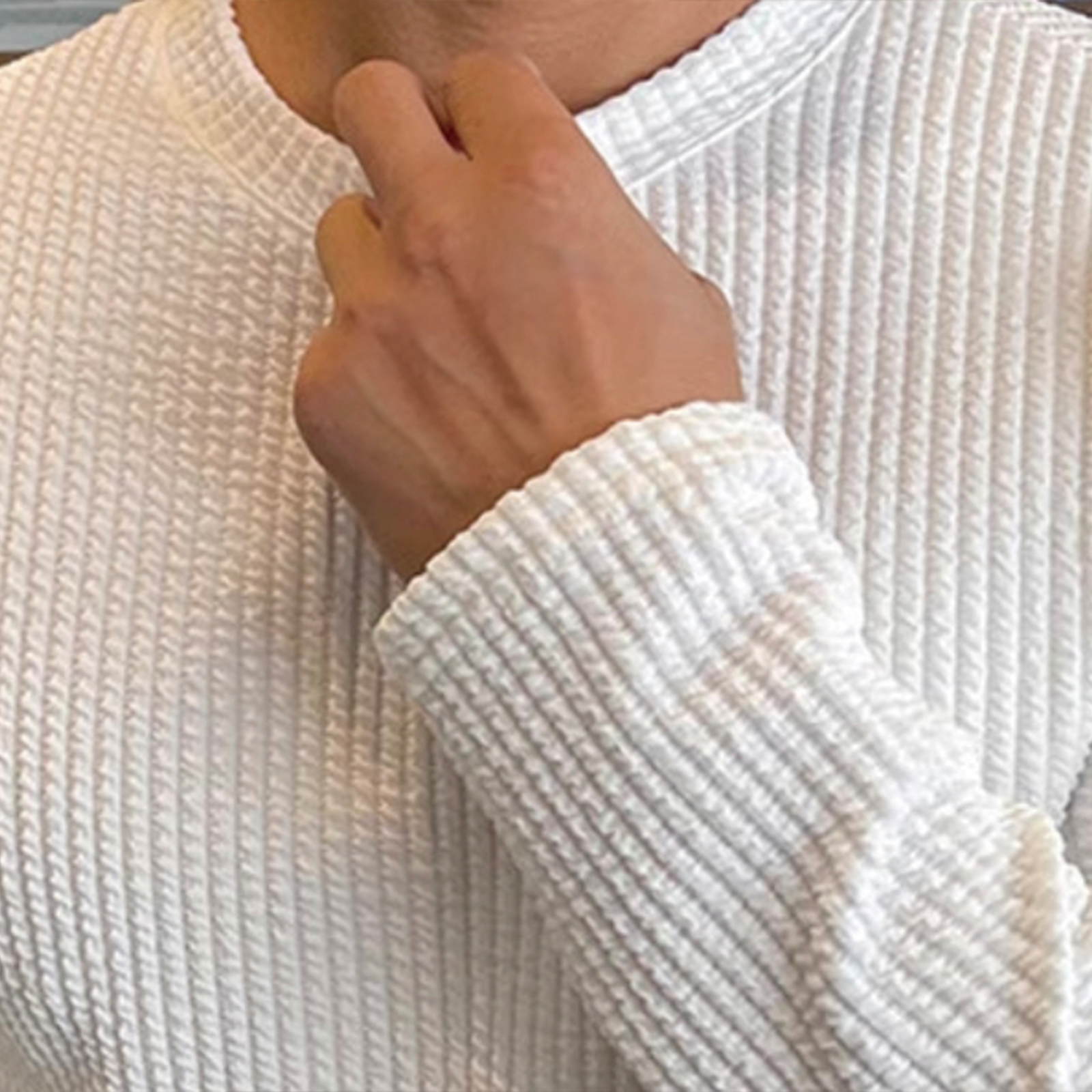 SPORT CROSS USA FLAG NOODLE TEXTURED GRAPHIC LONG SLEEVE T-SHIRT