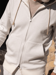 Men's Retro Solid Color Casual Open Pocket Hooded Sweatshirt