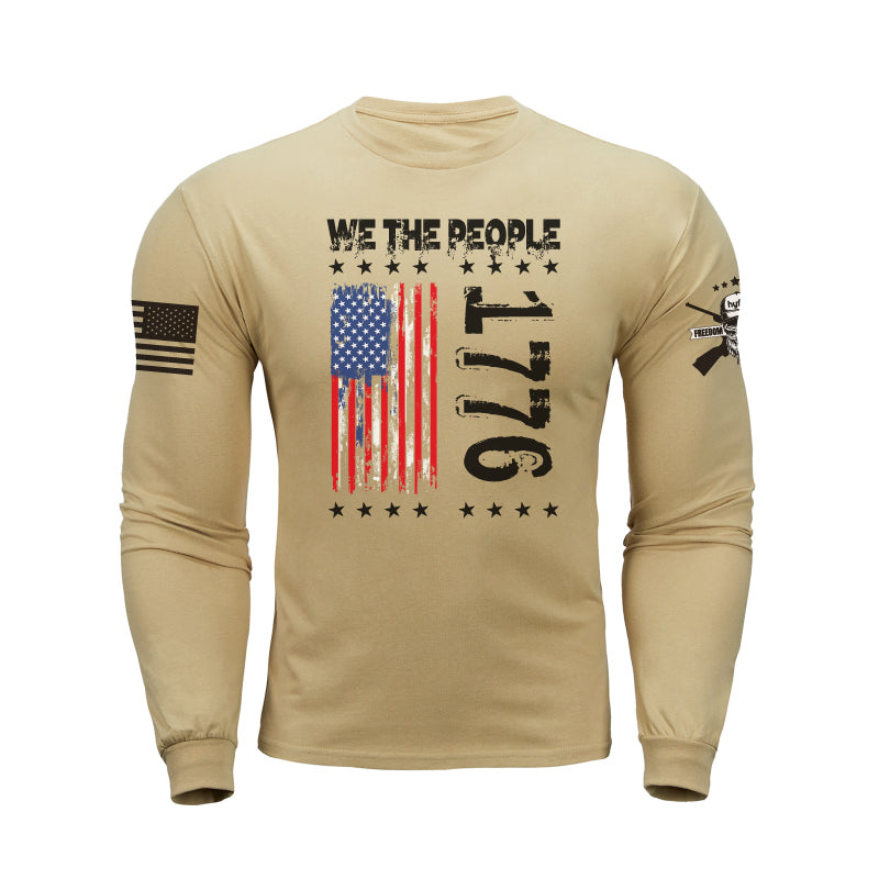1776 USA FLAG GRAPHIC LONG SLEEVE T-SHIRT